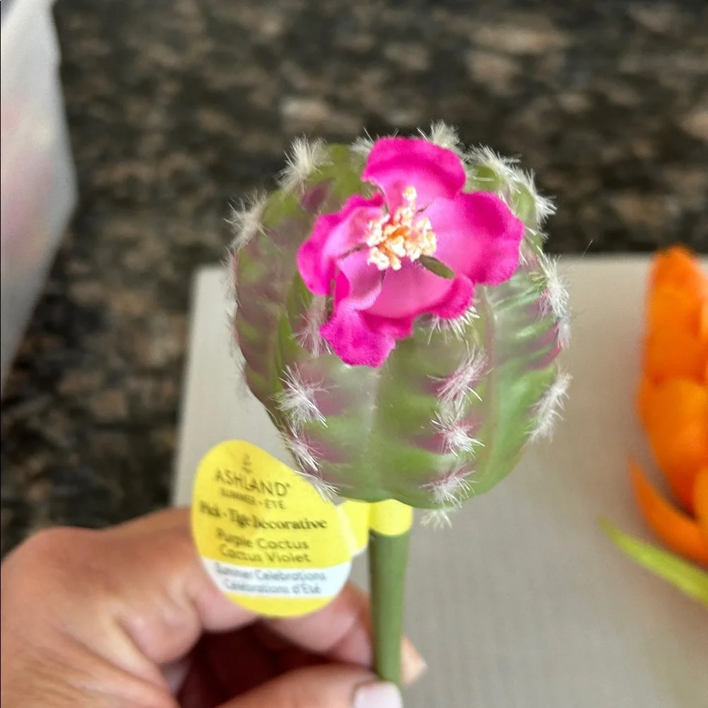 Ashland Vibrant Floral Picks - Orange, Green, and Pink